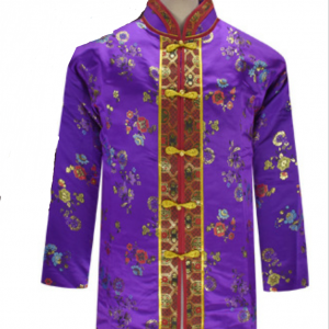 唐装女款紫罗兰色七件套寿衣